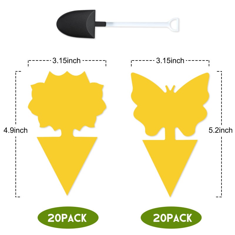 Dwcom Trap 40 Pack Fungus Gnat Traps for House Indoor, Fungus Traps Fruit Fly Traps for Indoors Gnats Sticky Traps for Plants Yellow Sticky Traps for Gnats - Image 2